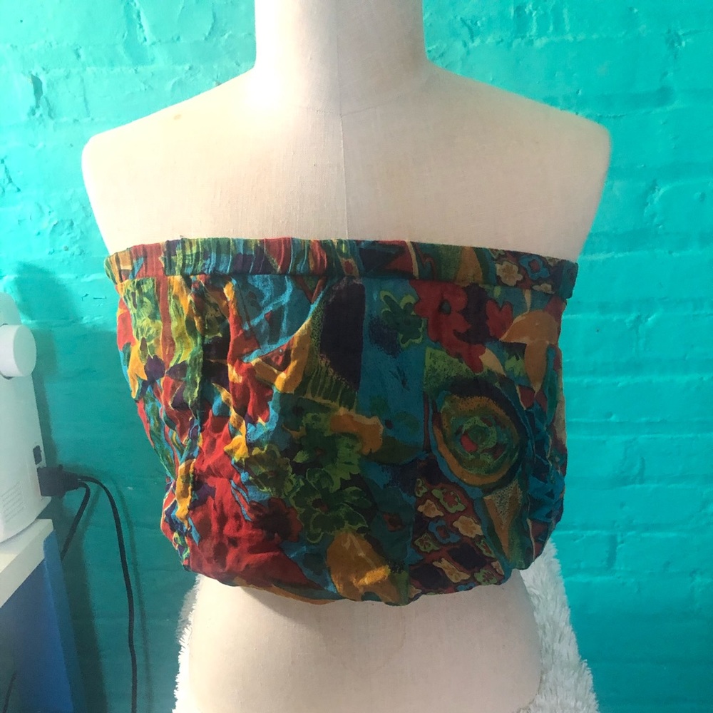 Vintage Smocked Crop Top